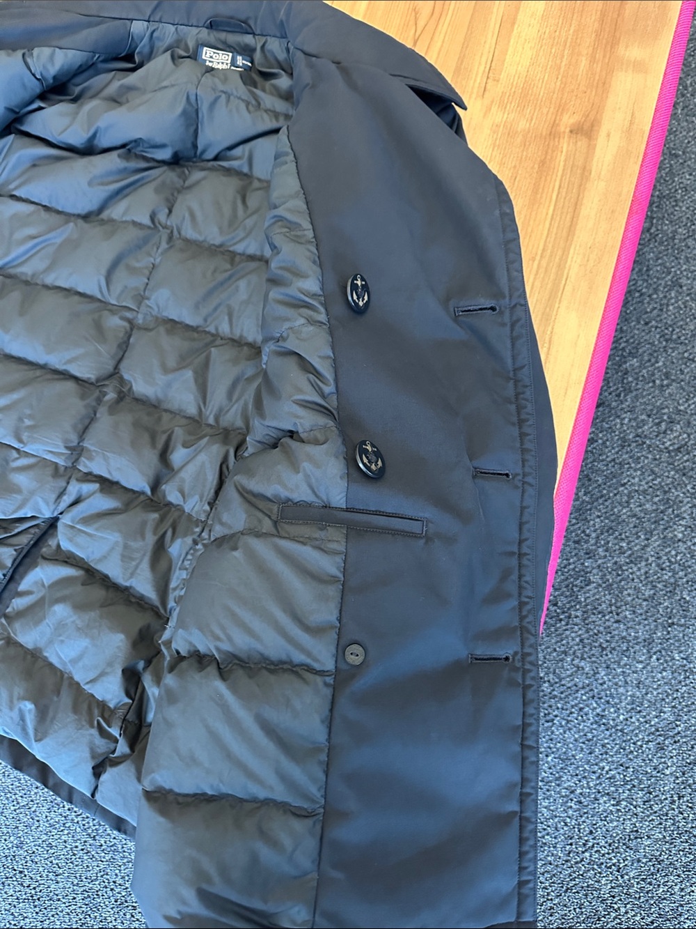 Ralph Lauren Navy Double-Breasted Pea Coat - Picture 4 of 8